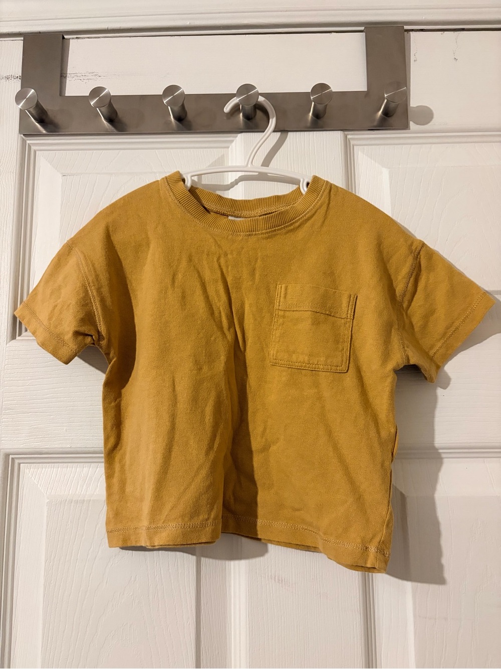 Zara Kids Mustard Yellow Short-Sleeve Pocket Tee